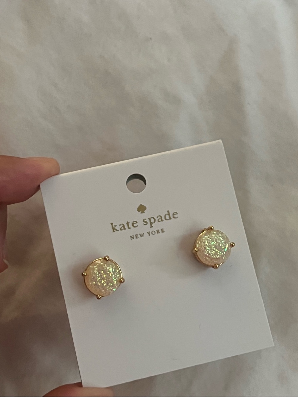 kate spade glitter stud earrings